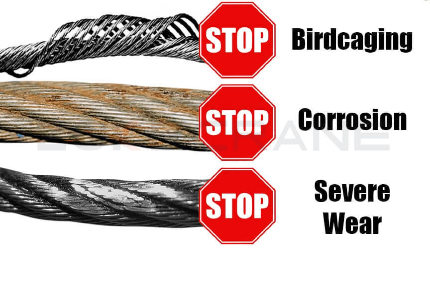 Damage or Degradation to the Wire Rope
