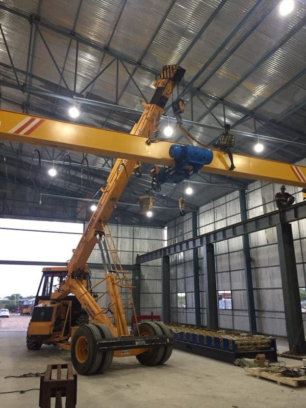 main beam of ton single girder overhead crane installation