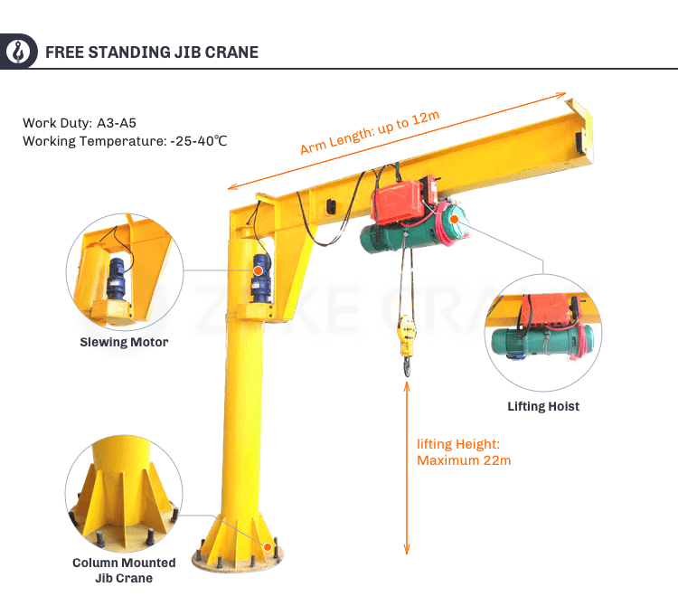 Libreng Standing Jib Crane