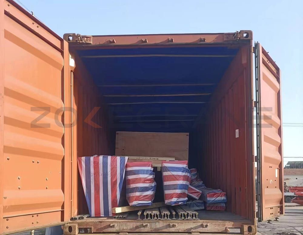 Europeisk typ enkelbalk traverskran leverans till Ghana bild för leverans