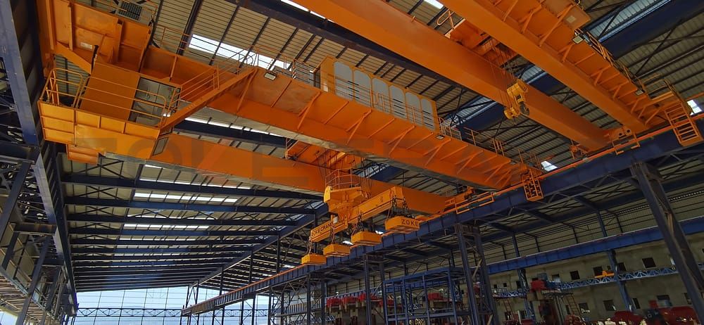 Mga installationset overhead crane na ginagamit para sa industriya ng bakal