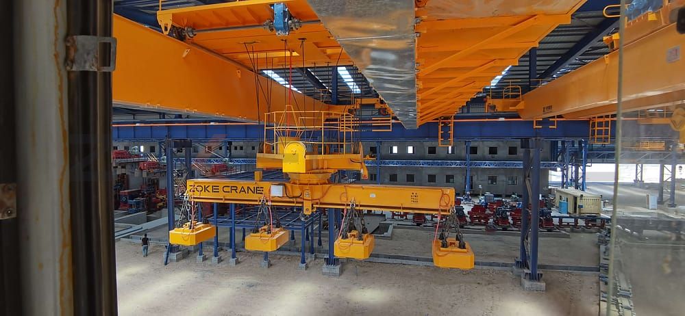 Mga installationset overhead crane na ginagamit para sa industriya ng bakal