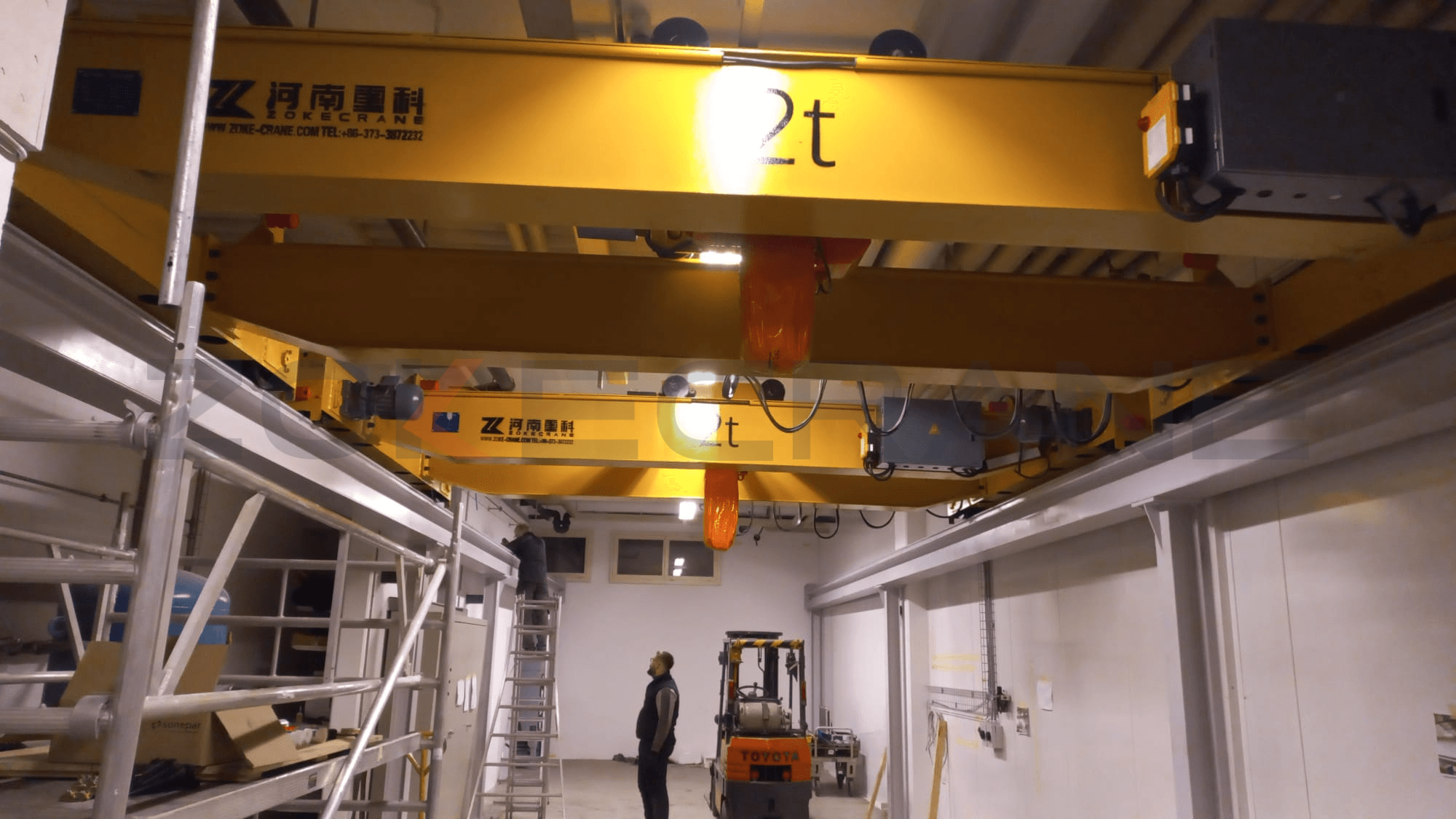 double girder overhead crane na naka-install sa larawan ng Switzerland