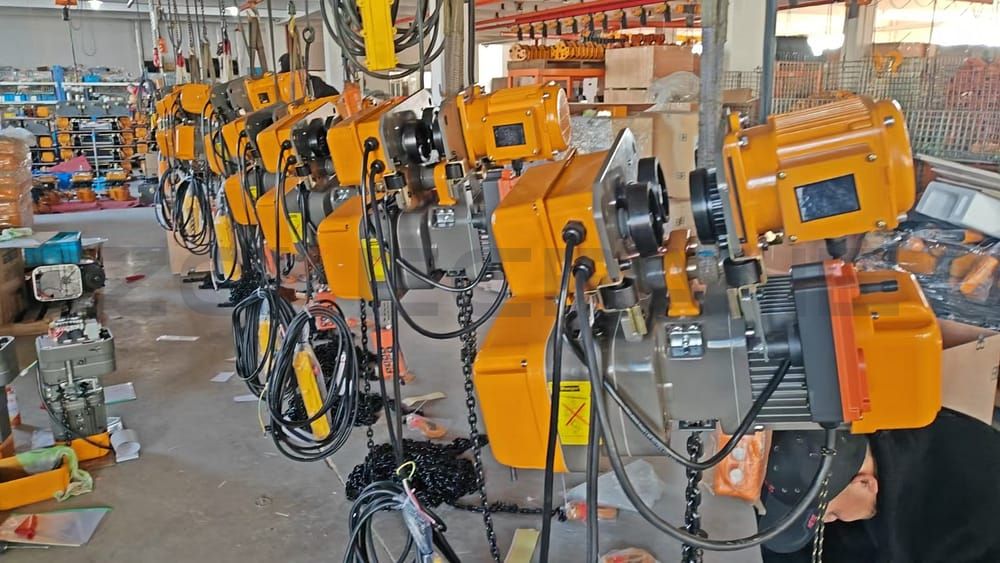 Eight EQ Type Electric Chain Hoists Shipped to Saudi Arabia